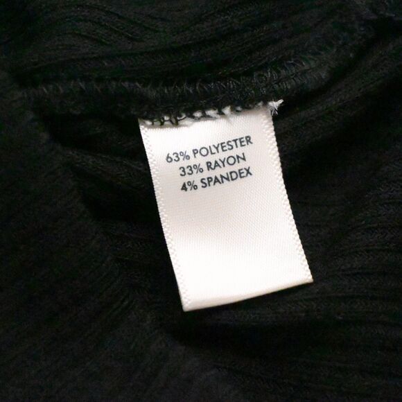 NWT BKE Womens XS Black V-Neck Ribbed Tie Back Waist 3/4 Sleeve Sweater Pullover - Picture 4 of 7